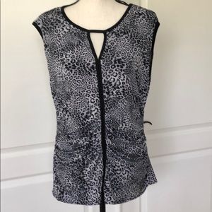 Vince Camuto Animal Print Top Blouse XL